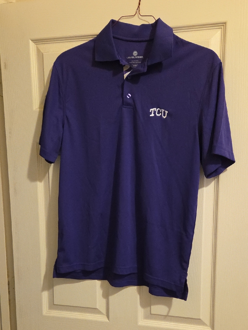 Purple TCU Embroidered Polo